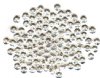 100 3x5mm Bright Silver Plated UFO Spacer Beads